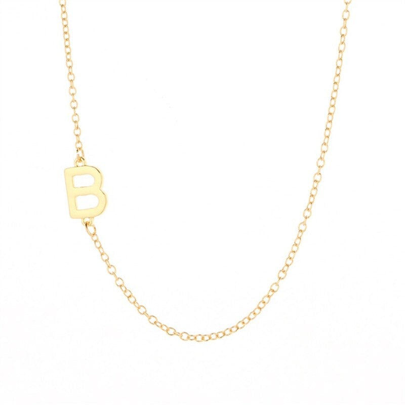 Sideway Initial Necklace
