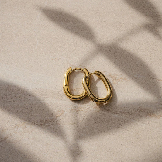 Oval Hoop Earrings