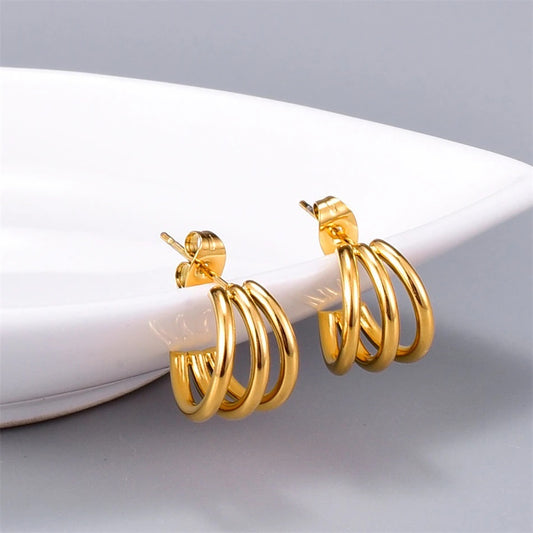 Triple Hoop Earrings