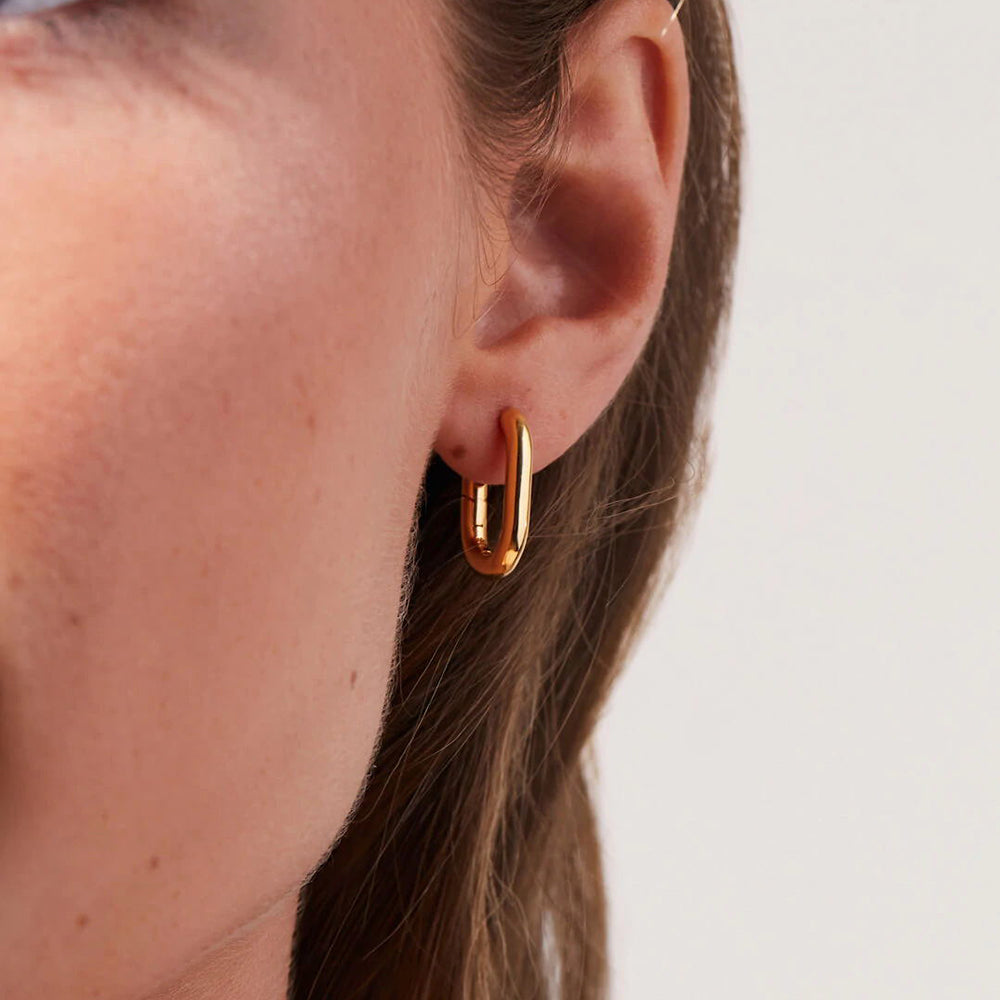 Oval Hoop Earrings