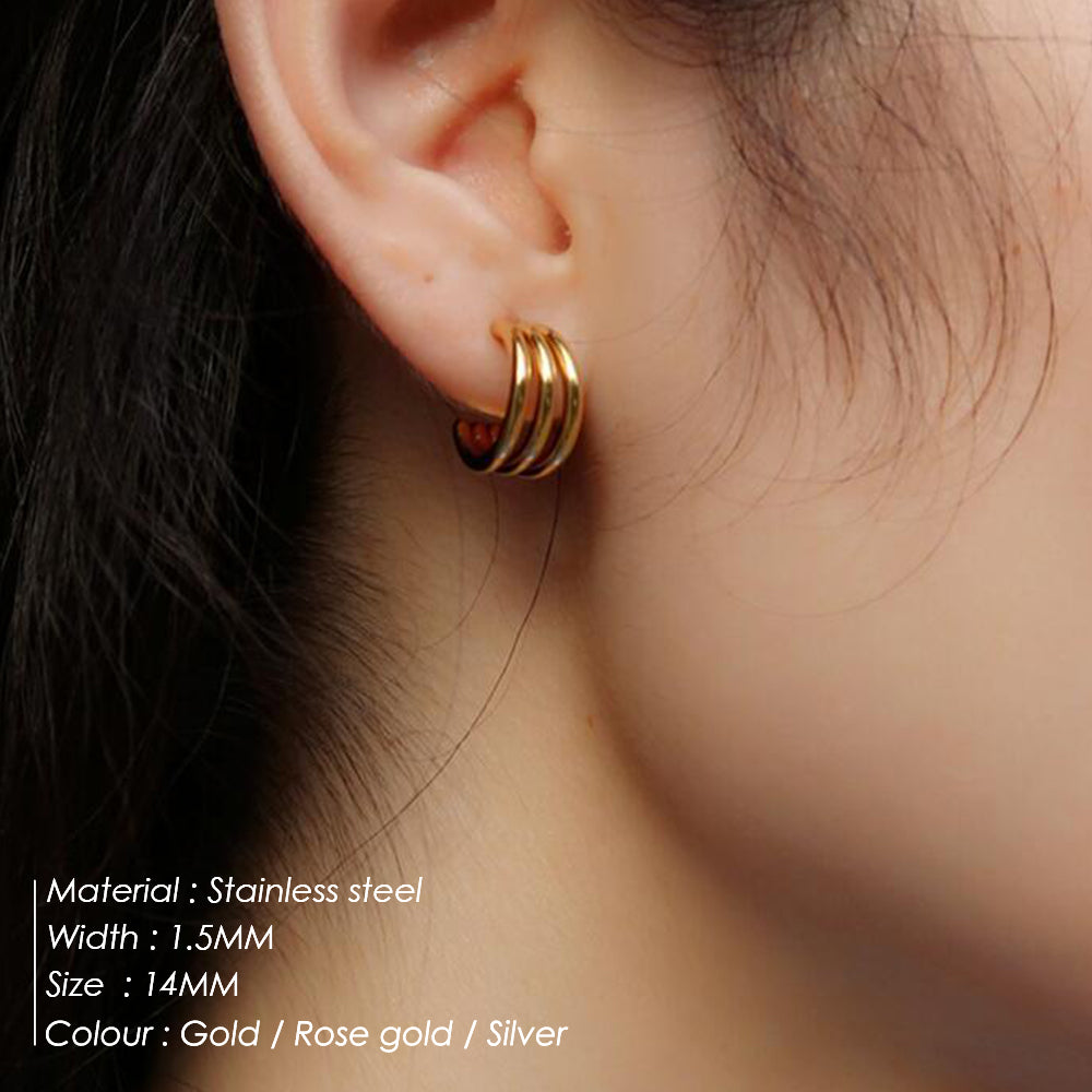 Triple Hoop Earrings