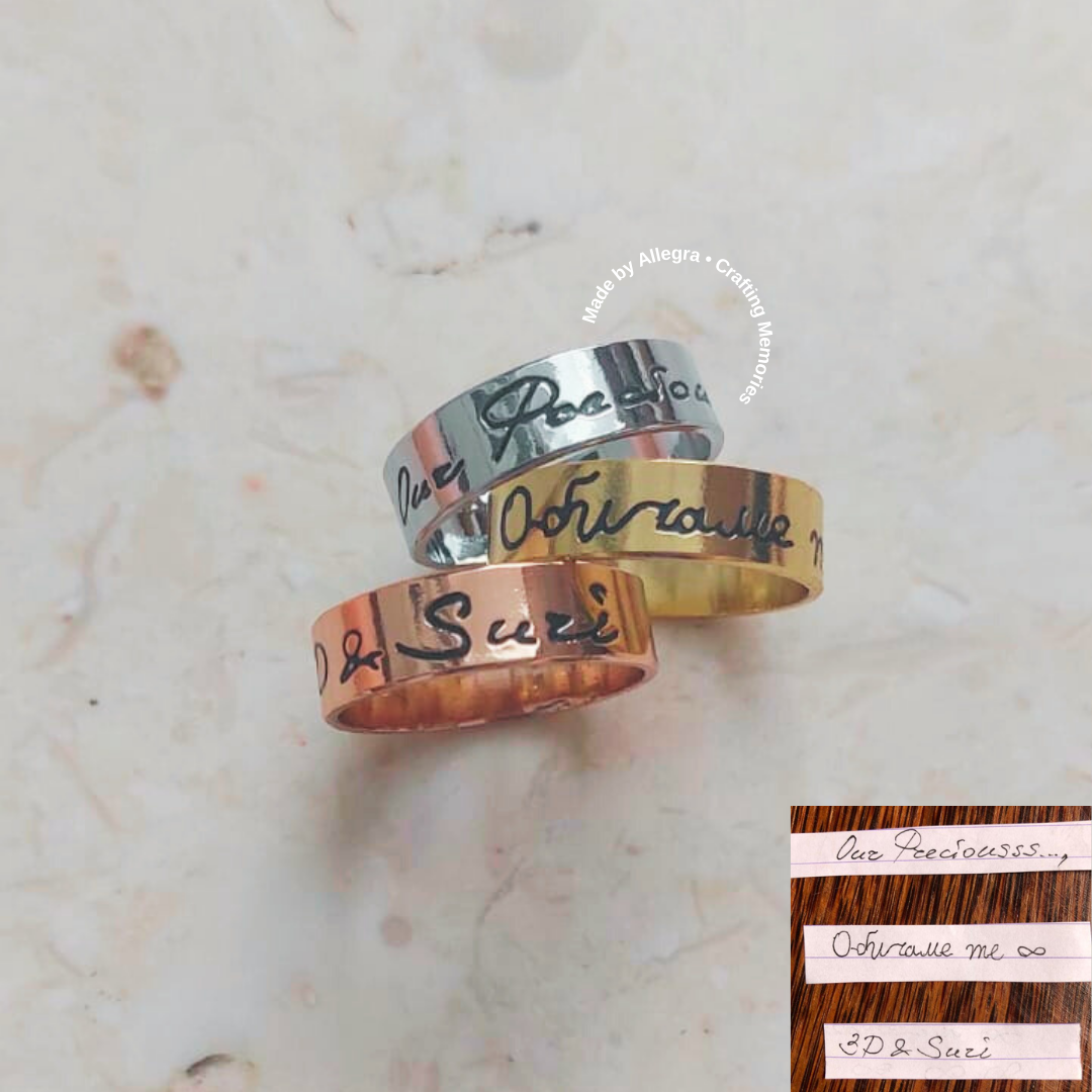 Handwriting Ring Band