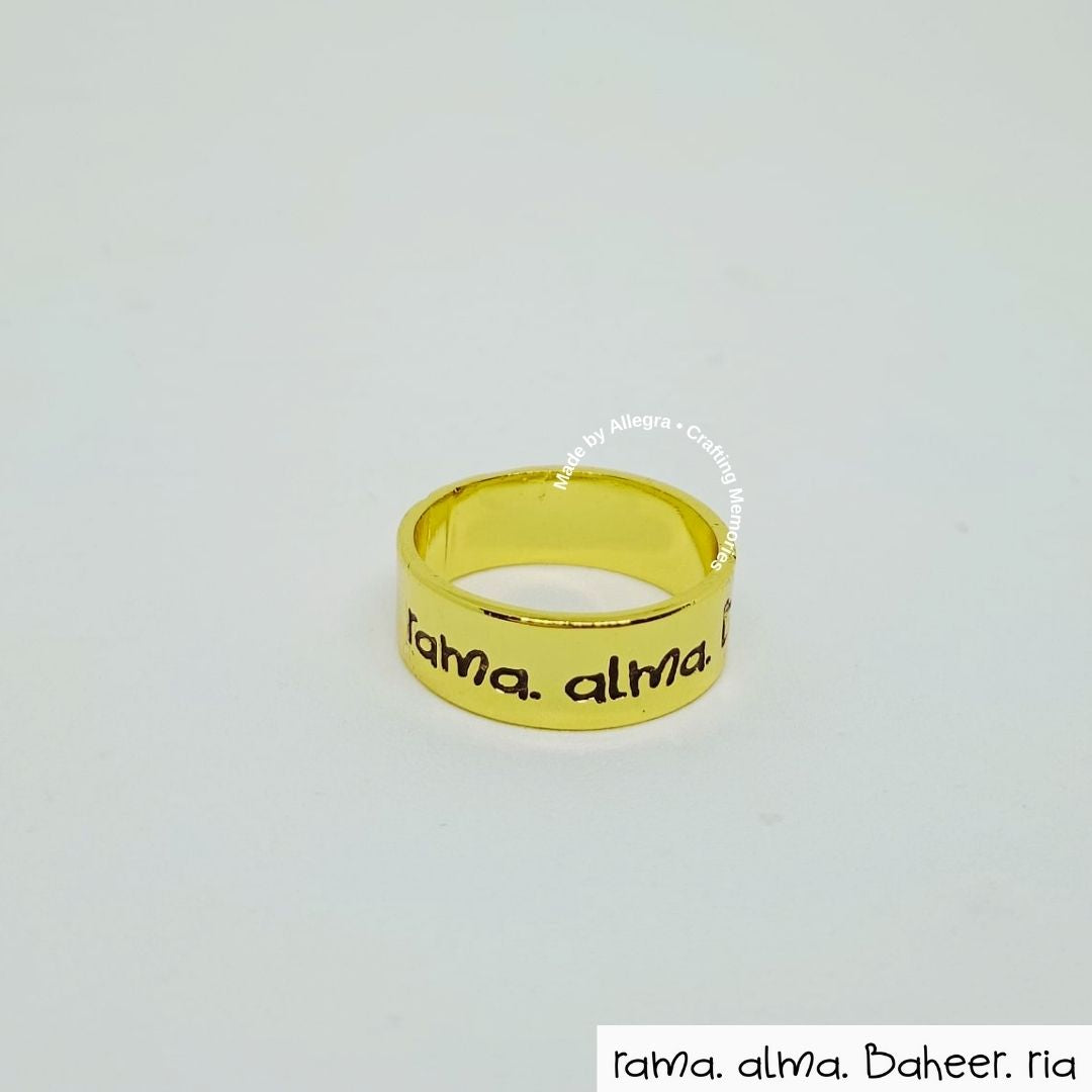 Handwriting Ring Band