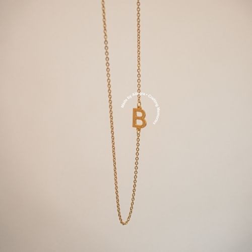 Sideway Initial Necklace