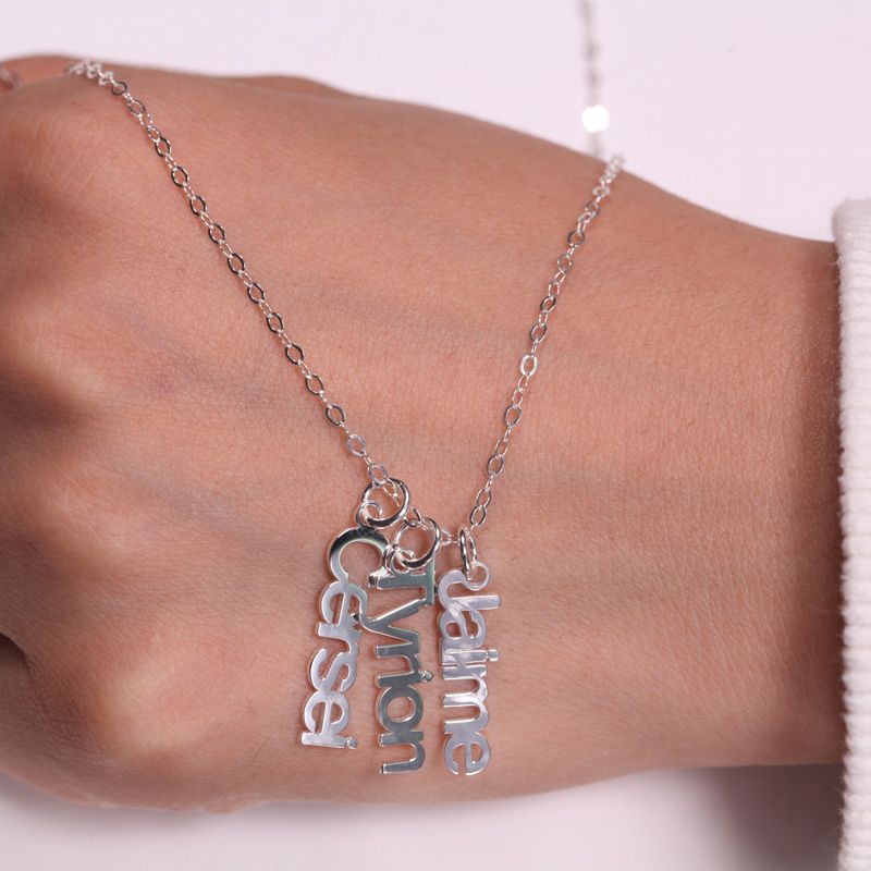 Multiple Vertical Name Necklace