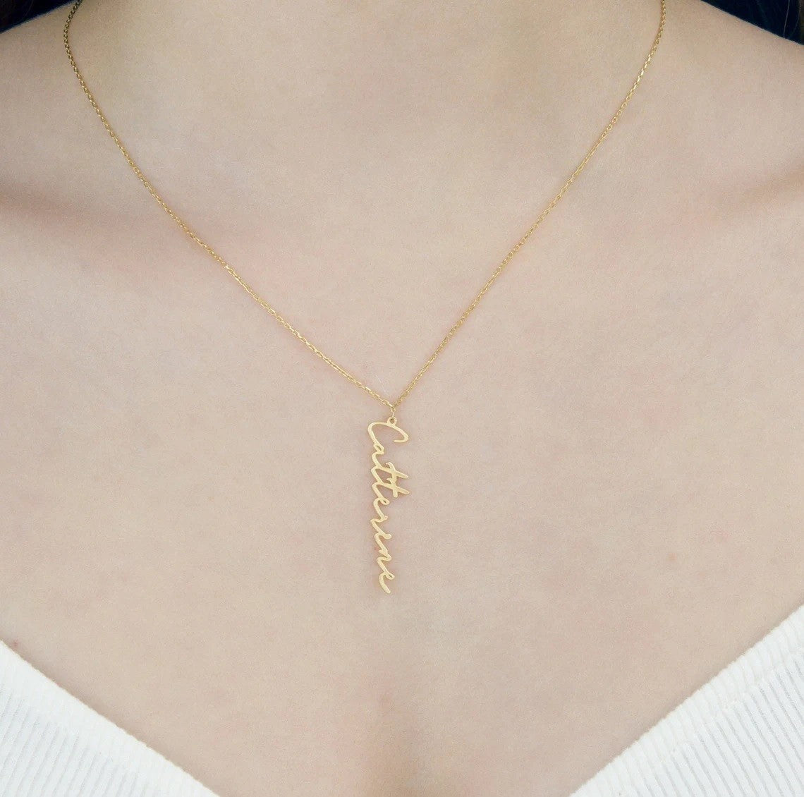 Vertical Name Necklace