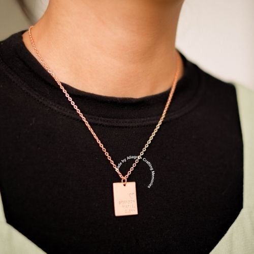 Rectangle Pendant Necklace