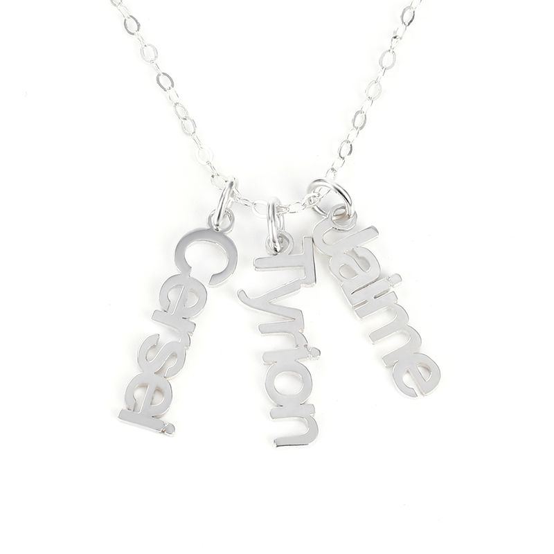 Multiple Vertical Name Necklace